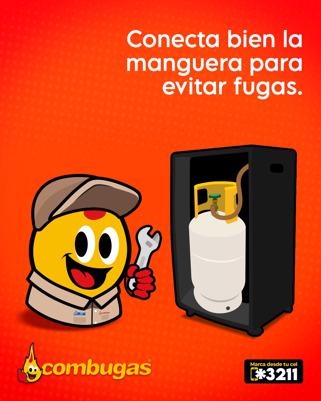 Conecta bien el tanque de gas por esto...